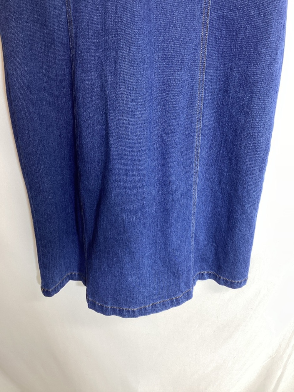 J. McLaughlin Blue Stretch Knit Denim Ivana Sleeveless Sheath Dress Size L - Picture 4 of 9